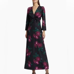 Figue Harley Floral Beaded Gown Maxi Dress Size 6 Quiet Luxury‎ Mother of Bride